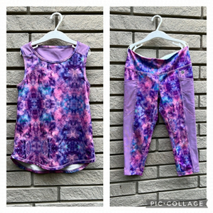 Jill Yoga Tank and Capris Performance Wear Set Sz 10